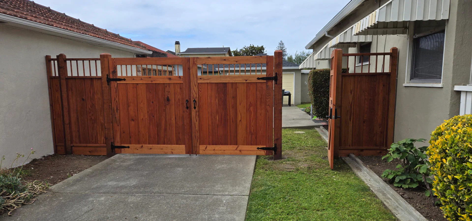 wooden fence installed